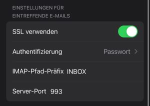 IMAP Einstellungen