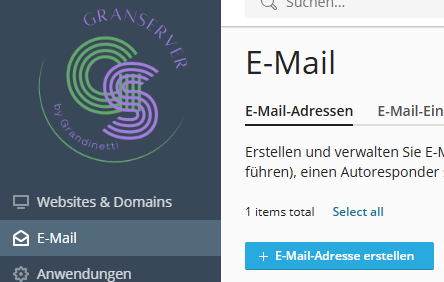 E-Mail-Adresse in Plesk hinzufügen